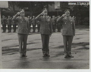 Przyjęcie obowiązków D-cy Pułku - mjr May pierwszy z lewej
