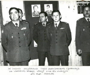 Od lewej: płk Aszklar, kpt. Kazimierz Pałasz, ppłk Waldemar Laskowski, ppłk Stanisław Cierpisz i ppłk Ryszard Rojek